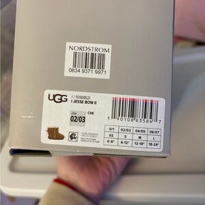 UGG Jesse Bow II Infant Booties in Chestnut